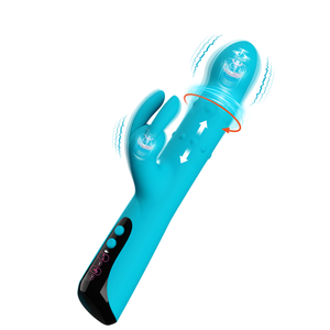 Vibrateur Lapin Premium à Affichage LED Lisse et Lumineux, à Mouvement Coulissant et Rotatif pour Stimulation Intime Double du Point G - Product Image 3