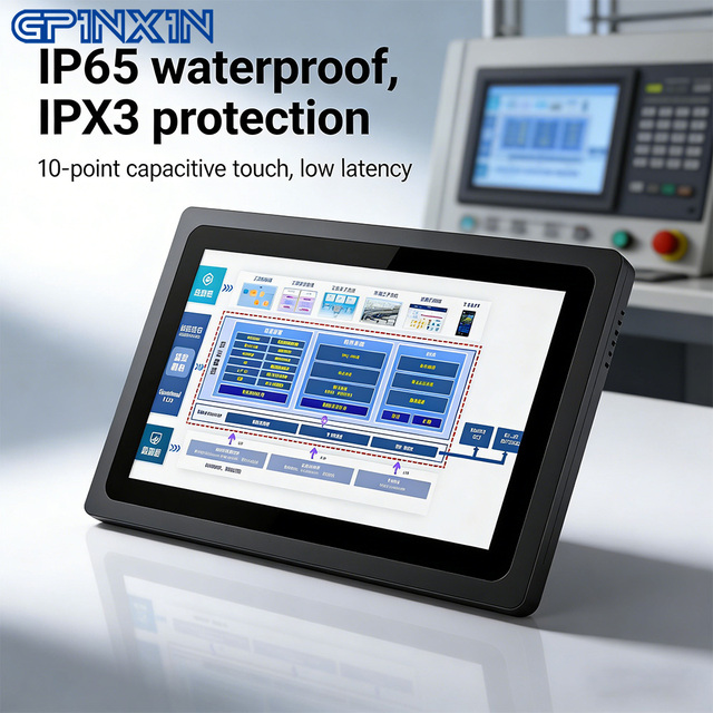 10.4-21.5 Inch Industrial Panel PC IP65 Waterproof 10-Point Capacitive Touch for Factory Automation MES IoT Medical Kiosk