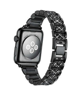 Pulsera de Acero Inoxidable con Diamantes, Pulsera de Metal para Apple Watch Series, 38mm, 41mm, 42m, Disponible - Product Image 3
