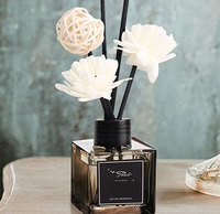 Diffuseurs de parfum sans alcool ODIS en verre extra large 500ml 200ml 100ml 50ml avec bâtonnets en rotin naturel pour hall de villa
