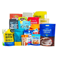 Op maat gemaakte bedrukte composiet ziplock plastic staande pouch voor vlees, koffiebonen, dierenvoer; verpakkingstas met hersluitbare rits, food grade.