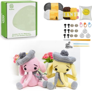 2025 nuevo estilo DIY aguja animales creaciones <span class=keywords><strong>Kit</strong></span> de ganchillo para principiantes Paquete de Material de bricolaje para adultos - Product Image 1