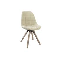 Chaise en polyester et coton beige naturel, haute 85, large 47, profondeur 55