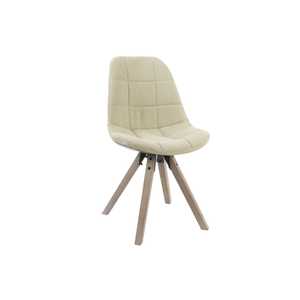Chaise en coton polyester beige naturel avec dimensions 47x55x85 - Product Image 4