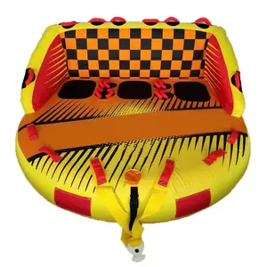 3 व्यक्ति Inflatable Towable ट्यूब पानी के खेल नाव नौका विहार के लिए स्की Towable ट्यूब