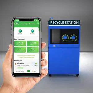 RVM-Обратный торговый автомат для пластиковых бутылок и алюминия может вознаграждать за переработку без уплотнителя, сканера, принтера, AI