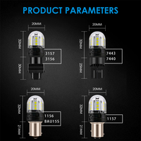 De alta potencia 6W 900LM coche bombillas de luz LED 3030 * 21SMD AC 12 V a 55V Super brillante a señal/cola/Backup/luz de freno luz de iluminación Auto