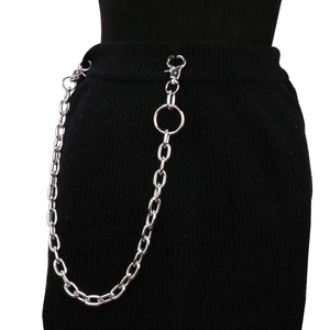 โซ่คาดเอวแบบวงกลมชั้นเดียวสไตล์พังก์  โซ่หนา  โลหะผสมสังกะสี  แฟชั่นสำหรับออกงานกลางคืน - Product Image 2