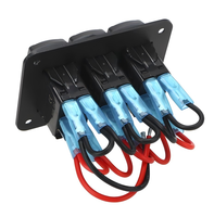 Vente en gros 12-24V 3 gangs barre lumineuse à LED feux arrière panneau d'interrupteur à bascule marche-arrêt pour voiture bateau utilisation marine