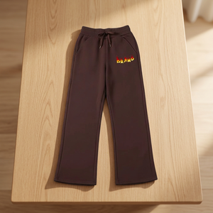 Custom Logo <b>Women</b> <b>Fleece</b> Patchwork Sweatpants Regular Fit <b>Jogger</b> Pants Sports Gym 100% Cotton Heavy Weight Mid Waist Lace Hip - Product Image 3
