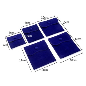 Wholesale travel foldable jewelry bag flap snap jewellery storage velvet jewelry storage bag pack for jewelry