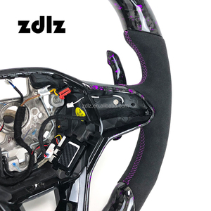 Volant personnalisé en fibre de carbone forgée LED violet pour Volkswagen VW <span class=keywords><strong>Golf</strong></span> Series <span class=keywords><strong>Golf</strong></span> 8 <span class=keywords><strong>Golf</strong></span> <span class=keywords><strong>7</strong></span>.5 <span class=keywords><strong>7</strong></span> 6 5 MK8 MK7 MK6 MK5 GTI GTR - Product Image 5