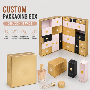 Boîte cadeau <span class=keywords><strong>de</strong></span> luxe personnalisée à 22 tiroirs avec fermeture magnétique pour parfums, cosmétiques, aliments, <span class=keywords><strong>calendrier</strong></span> <span class=keywords><strong>de</strong></span> <span class=keywords><strong>l</strong></span>'<span class=keywords><strong>avent</strong></span> <span class=keywords><strong>de</strong></span> Noë<span class=keywords><strong>l</strong></span> - Product Image 1