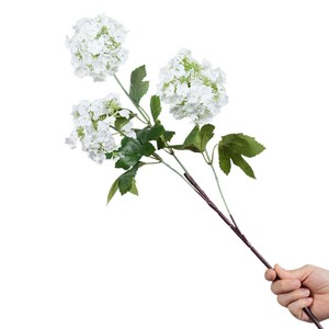 Hortensia Artificial Greenway de 3 Cabezas con Tallo Largo, en Blanco, Rosa y Amarillo, Arreglo Floral Decorativo para Decoración del Hogar - Product Image 5