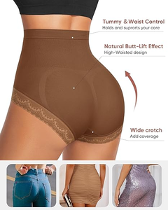 Mutandine da Donna Sexy in Pizzo a Vita Alta con Controllo Pancia, Effetto Snellente e Sollevamento Glutei, Comode e Senza Cuciture - Product Image 4
