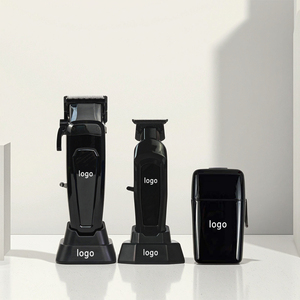 Tondeuses à cheveux <span class=keywords><strong>électrique</strong></span>s professionnelles 3 en 1 Kits de tondeuses pour barbiers Affichage numérique LCD Ensembles de rasoirs à lames - Product Image 1