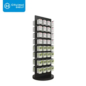 Factory Price Cell Phone Case Battery Display Shelf For Retail Shop Pegboard Hanging Metallic Display Racks