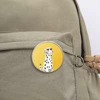 1 Pezzo Spilla Rotonda Personalizzata con Stampa, Prezzo all'Ingrosso, con Motivi Cartoon, Citazioni Ispirazionali, Figure di Animali e Piante, Bandiere, Bande e Distintivi Medici