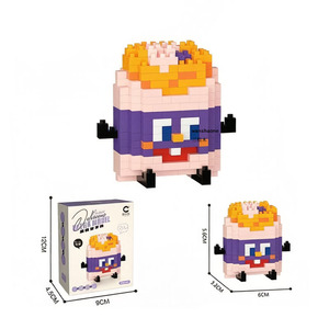 Micro Building <strong>Blocks</strong> Toys Funny Construct Plastic Custom <strong>Brick</strong> Figures Foods Hamburg Avocado Bread Chips Cake Pineapple Milk - Product Image 4