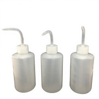 Bouteille de lavage multi-capacités en PE, transparente, graduée, à embout courbé, pour rinçage d'échantillons, consommables de laboratoire clinique et chimique
