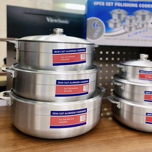 Batterie de cuisine en aluminium épaissi de 12 pièces, grande capacité, comprenant casseroles, faitouts et poêles avec couvercles, marmite à soupe de cuisine <span class=keywords><strong>QQ</strong></span> - Product Image 5