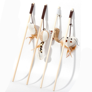 Juguete para <span class=keywords><strong>Gatos</strong></span>, Ratón <span class=keywords><strong>de</strong></span> Cuerda <span class=keywords><strong>de</strong></span> Lino y Algodón con Poste <span class=keywords><strong>de</strong></span> Madera, Juguete Interactivo para <span class=keywords><strong>Gatos</strong></span> - Product Image 1