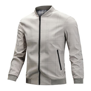 Chaqueta de cuello para primavera y otoño, nueva, para ejecutivos de mediana edad y mayores, informal, sin planchar, resistente a las arrugas, transpirable - Product Image 1