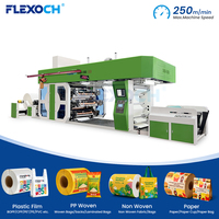 Presse d'impression flexographique automatique à tambour central pour gobelets en papier, emballages alimentaires, sacs en papier kraft