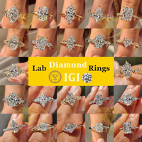 Bague de fiançailles pour femme en or jaune 14k 18k, sertie de diamants de laboratoire taille marquise 3ct 5ct, style Muse avec grappe latérale personnalisée