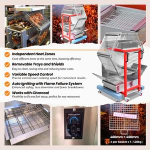 Vale en efectivo <span class=keywords><strong>Josper</strong></span> Korean Table Charcoal Per Interno A Control <span class=keywords><strong>de</strong></span> velocidad <span class=keywords><strong>de</strong></span> gas Bbq Grill Shish Kebab Comercial para restaurante - Product Image 4