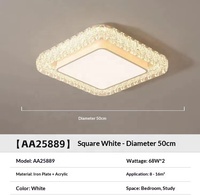 Plafonnier LED Rectangulaire de Luxe en Fer et Acrylique, Style Minimaliste Américain, pour Salon et Chambre à Coucher