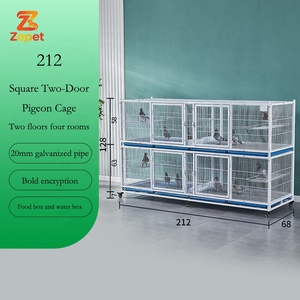 Jaulas de <span class=keywords><strong>palomas</strong></span> de acero inoxidable de lujo clásicas con bandeja de plástico sólido recubierta, caja de observación con placa de hierro para emparejamiento y vuelo - Product Image 1