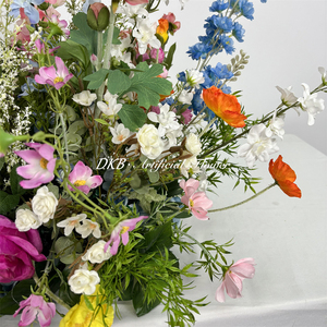 <span class=keywords><strong>Arreglos</strong></span> Florales Artificiales Coloridos al por Mayor para Decoración de Fondo, Camino de Flores Artificiales de Seda para Decoración de Bodas - Product Image 5
