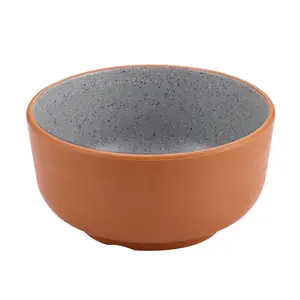 Japanese Restaurant High Quality Black Matte Small Melamine Soup Bowl Grey/Khaki/Green/Orange 5.5 inch Melamine Rice Bowl