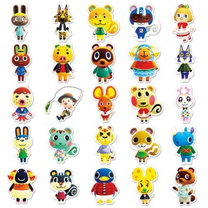 50 Piezas de Etiquetas Autoadhesivas Decorativas para Laptop, Vinilo PVC, Diseño <span class=keywords><strong>Animal</strong></span> <span class=keywords><strong>Crossing</strong></span> New Horizons, Venta Directa de Fábrica - Product Image 4