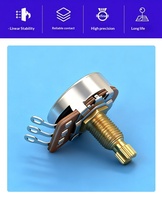 Perillas para Guitarra Eléctrica TOPVR, Interruptores de Control de Volumen y Tono para Bajo, Interruptores de Instrumentos de Alta Precisión y Rendimiento A500K/B500K TUV SGS