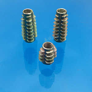 Inserts filetés métriques M4 M5 M6 M8 M10 en alliage de zinc plaqué, filetage droit, entièrement filetés pour l'assemblage de meubles - Product Image 3