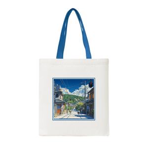 Bolsa de lona reutilizable con estampado liso, ligera, ecológica, de uso diario, con mango y cierre personalizado - Product Image 5