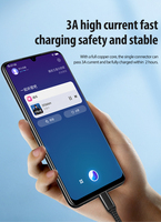 Cable de Carga para Teléfono, USB 2.0 a Tipo C, Cable de Carga Rápida de Datos, Conector USB C, Corriente de 3A, Cable para Android
