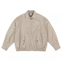 OEM conception personnalisée haute couture broderie de rue veste de travail en coton blouson d'aviateur surdimensionné pour hommes