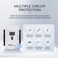 Régulateur de Charge Solaire MPPT 12V/24V AUTO pour Batteries Plomb-Acide, Gel, Scellées, au Lithium, Double Sortie USB, Écran LCD, 97% de Rendement
