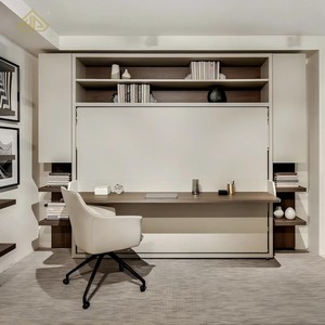 Sistema <span class=keywords><strong>de</strong></span> Cama Murphy Oculta Integrada, Estructura <span class=keywords><strong>de</strong></span> Acero Moderna, Tapicería <span class=keywords><strong>de</strong></span> Cuero, Integrada en Armario, Cama Multifuncional Personalizada Premium - Product Image 3