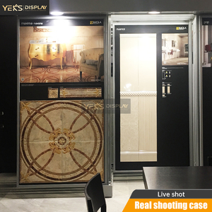 Tùy chỉnh kích thước treo phẳng vẽ bảng điều khiển đá hiển thị đứng đá cẩm thạch Granite mẫu đá Rack hiển thị cho showroom - Product Image 5