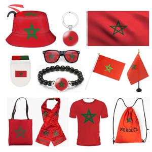 Popolare vendita calda <span class=keywords><strong>marzo</strong></span> 2026 eventi sportivi bracciale portachiavi borsa Souvenir marocco bandiera cappello sciarpa maglia da calcio Set - Product Image 1