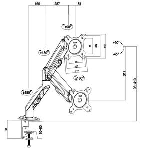 Brazo de elevación de gas portátil <span class=keywords><strong>para</strong></span> <span class=keywords><strong>pc</strong></span>, soporte de monitor <span class=keywords><strong>para</strong></span> tv - Product Image 4