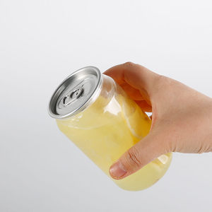 Tùy chỉnh bán buôn nhựa pet chai nước giải khát BPA Free 250ml 330ml 500ml Vòng rõ ràng nhựa PET lon cho nước ép cà phê - Product Image 3