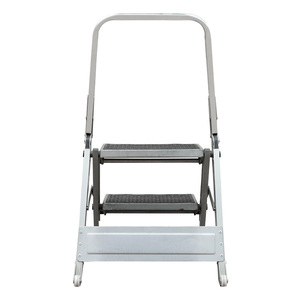 <span class=keywords><strong>Escalera</strong></span> Portátil de Aluminio de 2 Peldaños para Escaladores, Taburete <span class=keywords><strong>Escalera</strong></span> Plegable para Biblioteca con Pasamanos - Product Image 5