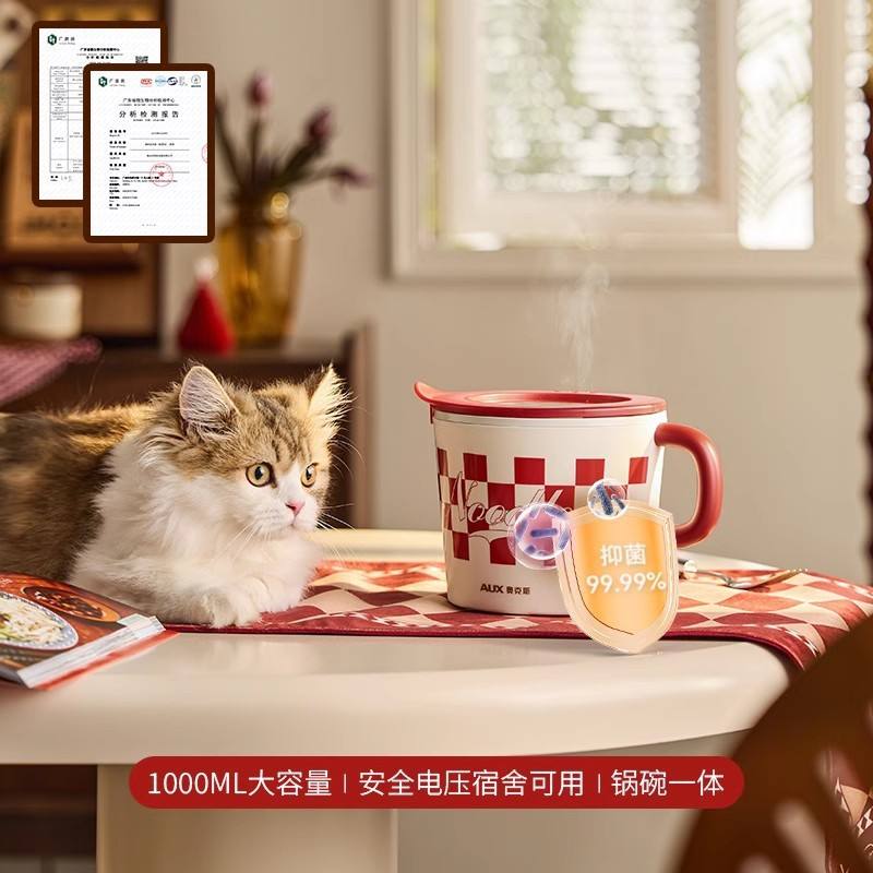 (แอนตี้แบคทีเรีย) หม้อไฟพลังงานตารางเล็กสีแดง