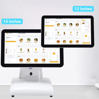 Système de point de vente intelligent Android 15 pouces, terminal de caisse enregistreuse, écran tactile tout-en-un, machine de point de vente pour restaurant, commerce de détail, supermarché