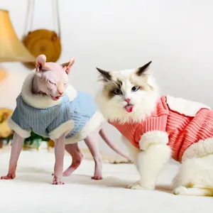 Cat Warm sweater autumn and winter comfortable for Hairless Sphynx Cat girl pet clothes
